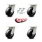 Service Caster 5 Inch Kingpinless Phenolic Wheel Swivel Caster Set with Swivel Lock SCC SCC-KP30S520-PHR-BSL-4 - alternate 4